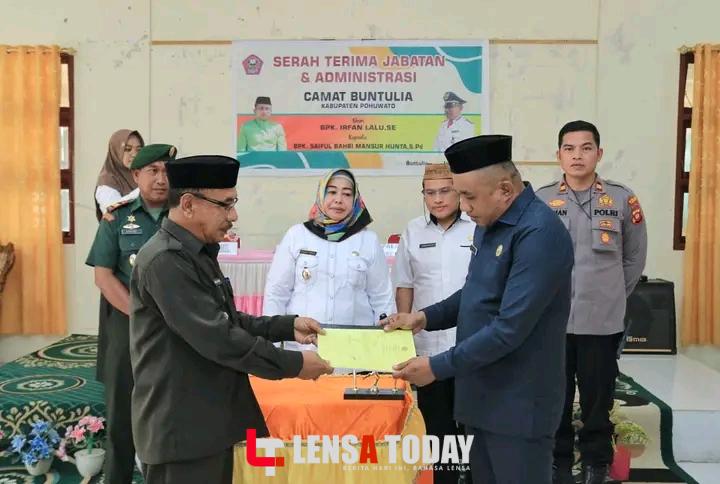Resmi Menjabat Jadi Camat Buntulia, Saiful Hunta Siap Bersinergi Membangun Kecamatan Yang Inovatif