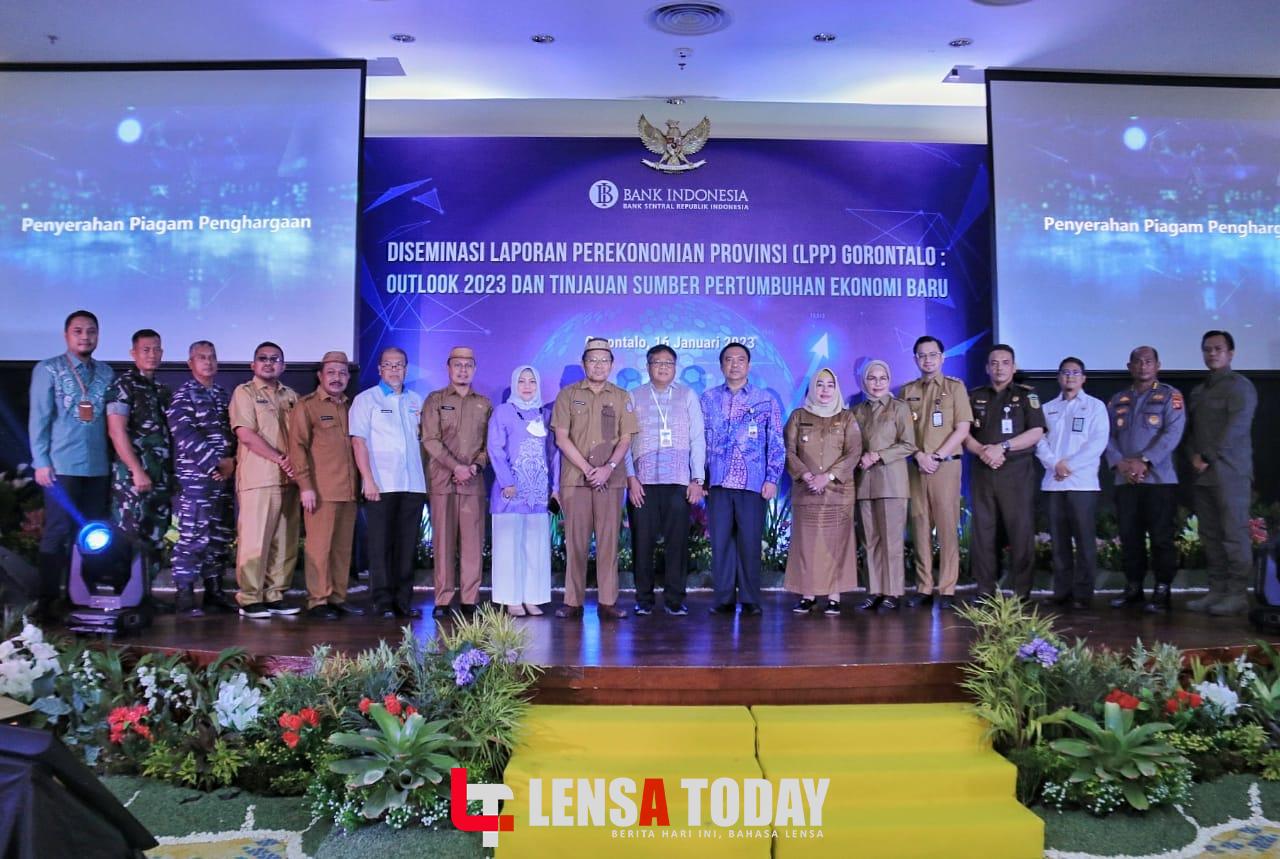 Wabup Suharsi Hadiri Diseminasi Laporan Perekonomian Provinsi Gorontalo Outlook 2023
