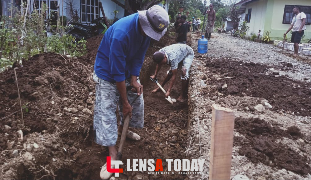 Pemdes Bunia Bangun Drainase di Tahun 2023