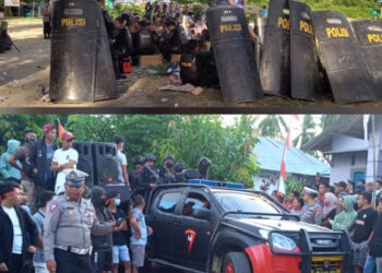 450 Personil Gabungan Kepolisian Polda Gorontalo Ikut Amankan Unras di Perusahaan PT. GM Bone Raya