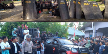 450 Personil Gabungan Kepolisian Polda Gorontalo Ikut Amankan Unras di Perusahaan PT. GM Bone Raya