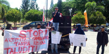 Tak Kunjung di Tertibkan, Aliansi Barak Ambil Langkah Tegas Bakal Blokade Jalan Area PETI Taluditi
