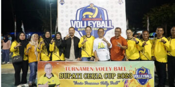 Hadiri Turnamen Bola Volly Ceria Cup 2023, Thariq Modanggu: Semoga Dari kompetisi Seperti Ini Akan Lahir Atlet Berbakat