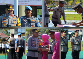 Dipimpin Kapolres Pohuwato 130 Personil Perwira Menengah dan Perwira Pertama di Mutasi