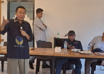 Rustam Akili Ajak Kader Nasdem Optimis Menangkan Rachmat Gobel