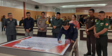 Pemkab Gorut Gelar Deklarasi Pemilu Damai Tahun 2024, Ini Harapan Ketua KPU