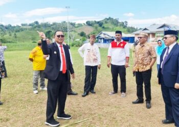 Bupati Gorut Tinjau Lokasi Pelaksanaan Upacara Peringatan Hari Proklamasi