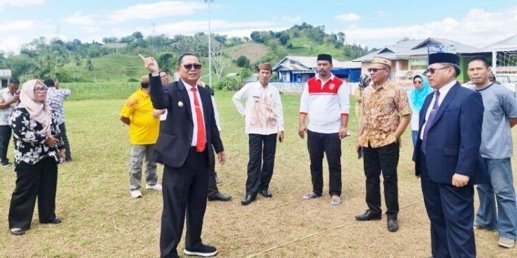 Bupati Gorut Tinjau Lokasi Pelaksanaan Upacara Peringatan Hari Proklamasi