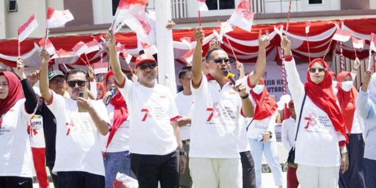 Jelang HUT ke-78 RI, Pemda Gorut Canangkan Gerakan 10Ribu Bendera Merah Putih