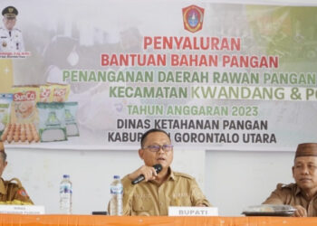 Serahkan Bantuan Pangan, Bupati Gorut Minta Di Manfaatkan Sebaik-Baiknya