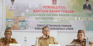 Serahkan Bantuan Pangan, Bupati Gorut Minta Di Manfaatkan Sebaik-Baiknya