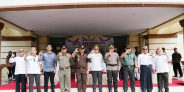 Gelar Apel Satkamling, Bupati Gorut Imbau Masyarakat Ikut Menjaga Keamanan Dan Ketertiban