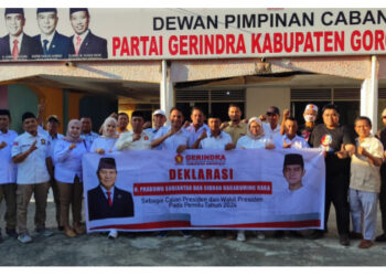 DPC Gerindra Kabgor Deklarasi Prabowo-Gibran, Tomy Ishak : Kami Kawal, Kami Menangkan