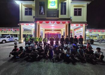 10 Unit Sepeda Motor Terjaring Razia KRYD Wilayah Hukum Polres Kampar