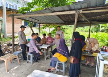 Sosialisasi Pemilu Damai, Tim Kasatgas Preemtif Polres Kampar Kunjungi Warga
