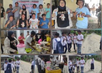 Menyambut Masa Kampanye, Gerindra Kabgor Gelar Kampanye Damai Bagi-Bagi Makan Siang & Susu Gratis, Tomy Ishak : Ini Sebagai Bentuk Aksi Nyata