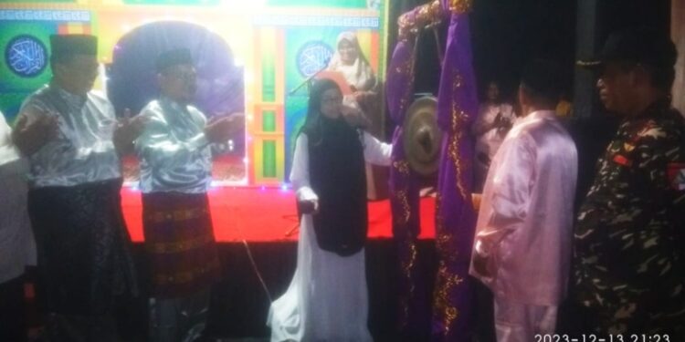 Camat Pangkalan Kuras Resmikan Pembukaan MTQ Desa Palas Tahun 2023