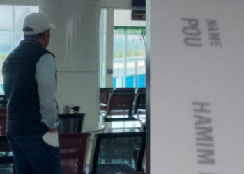 Terciduk, Benarkah Foto Berada Di Ruang Keberangkatan Bandara Gorontalo Adalah Tersangka Korupsi Bansos Bonbol?