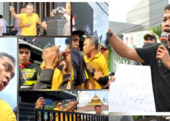 Demo Dugaan Pelecehan Profesi Jurnalis Dilakukan Rum Pagau Hampir Ricuh, Diduga Provokatornya Adalah Kader Nasdem