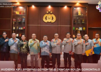 Menjelang PSU Dapil 6, Ketua & Anggota KPU Provinsi Ketemu Kapolda Gorontalo