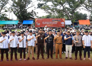 500 Pantarlih Ikut Apel Gerakan Coklit Serentak Yang Digelar KPU Kota Gorontalo