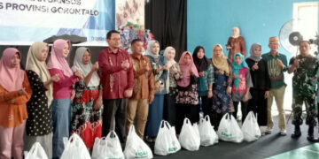 Danramil 1315-05/Boliyohuto Kodim 1315/Kabgor Hadiri Kegiatan Gebyar intensifikasi dan Integrasi Pelayanan KBKR Di Desa Parungi