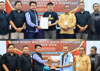 Ketua KPU Kota Gorontalo Menerima Dokumen Syarat Dukungan Bakal Pasangan Calon Perseorangan 