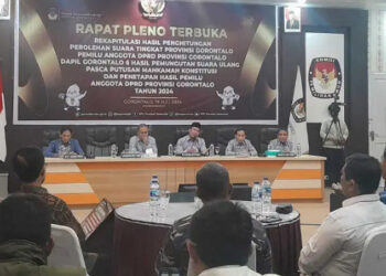 KPU Provinsi Gorontalo Gelar Ralat Pleno Terbuka Rekapitulasi Hasil Perhitungan Perolehan Suara PSU Dapil 6