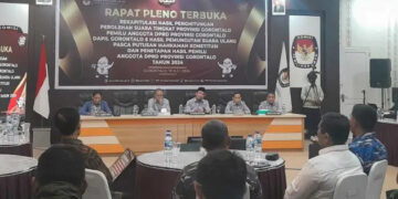 KPU Provinsi Gorontalo Gelar Ralat Pleno Terbuka Rekapitulasi Hasil Perhitungan Perolehan Suara PSU Dapil 6