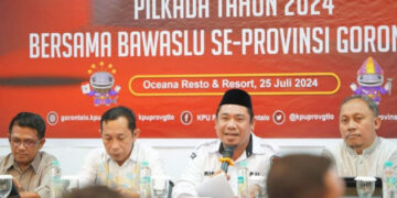 KPU Provinsi Gorontalo Gelar Rapat Evaluasi Pasca Coklit, Risan Pakaya : Kita Pastikan Bersama Data Pemilih Yang Akurat & Valid