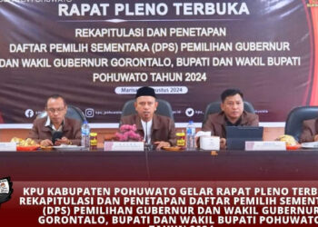 KPU Pohuwato Tetapkan DPS, Laki-Laki   57.308 & Perempuan 55.991