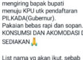 Upsss, Bocor Diskusi Groub Whatsaap Terkait Dugaan Arahan Mengawal Pendaftaran Calon Gubernur