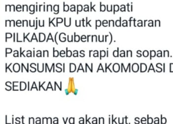 Upsss, Bocor Diskusi Groub Whatsaap Terkait Dugaan Arahan Mengawal Pendaftaran Calon Gubernur