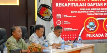 KPU Gorontalo Gelar Pleno Terbuka Rekapitulasi DPT Pilkada 2024