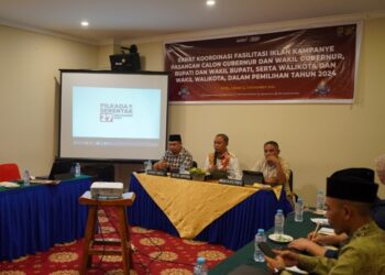 KPU Gorontalo Gelar Rakor Fasilitasi iklan Kampanye Pilkada 2024