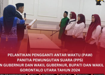Anggota KPU Gorut Noval Katili, Lantik PAW PPS di Dua Kecamatan