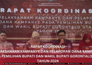 KPU Kabupaten Gorontalo Utara Gelar Rakor Kampanye dan Bimtek Dana Kampanye
