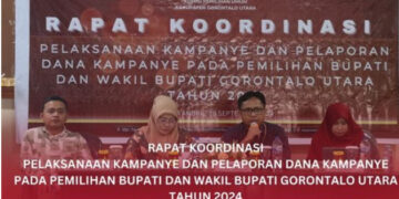 KPU Kabupaten Gorontalo Utara Gelar Rakor Kampanye dan Bimtek Dana Kampanye