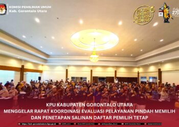 Komisi Pemilihan Umum Kabupaten Gorontalo Utara Gelar Rapat Evaluasi Layanan Pindah Memilih