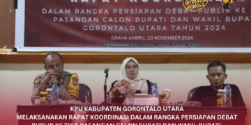 KPU Gorut Gelar Rapat Koordinasi untuk Persiapan Debat Ketiga Pilkada 2024