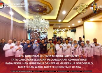 KPU Kabupaten Gorontalo Utara Gelar Bimtek Penanganan Pelanggaran Administrasi Pilkada 2024