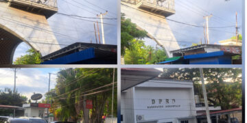 Kabel Dibawah Menara Limboto Depan Kantor DPRD Kabupaten Gorontalo Semrawut