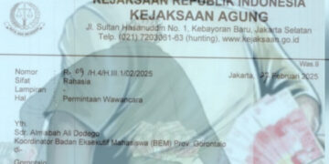 Kasus Dugaan Gratifikasi di Kejati Gorontalo, Kejagung Panggil Koordinator Presiden BEM sebagai Saksi