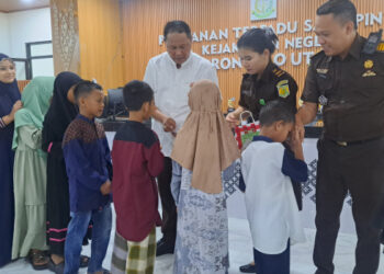 Kejari Gorontalo Utara Gelar Ground Breaking Rumah Dinas dan Buka Puasa Bersama Anak Panti Asuhan
