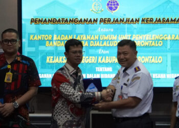 Kejaksaan Negeri Kabupaten Gorontalo dan Unit Penyelenggara Bandar Udara Djalaluddin Teken Kerjasama