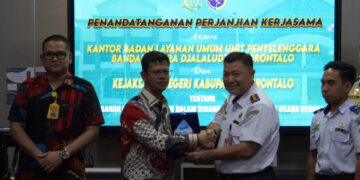 Kejaksaan Negeri Kabupaten Gorontalo dan Unit Penyelenggara Bandar Udara Djalaluddin Teken Kerjasama