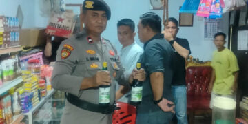 Patroli KRYD Polres Gorontalo Amankan Sejumlah Minuman Keras Ilegal