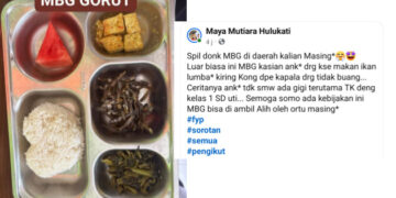 Menu Program Makan Bergizi Gratis Dikeluhkan Warga di Gorontalo Utara, Netizen : “MBG ‘Makan Bolowa Gratis”