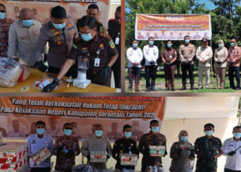 Kejari Kabupaten Gorontalo Musnahkan Barang Bukti 23 Perkara, Wujudkan Transparansi Penegakan Hukum