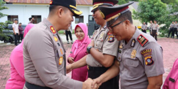 Polres Gorontalo Gelar Upacara Kenaikan Pangkat Perwira dan Bintara Periode 1 Januari 2026